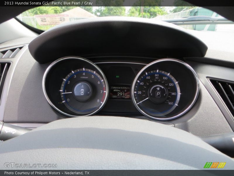 Pacific Blue Pearl / Gray 2013 Hyundai Sonata GLS