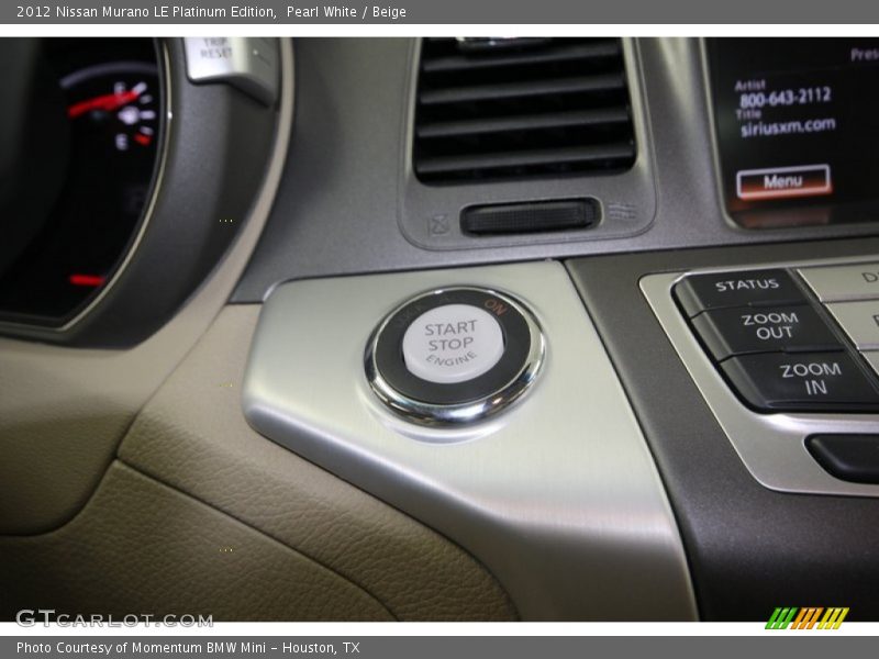 Pearl White / Beige 2012 Nissan Murano LE Platinum Edition
