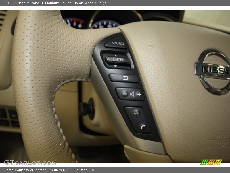 Pearl White / Beige 2012 Nissan Murano LE Platinum Edition