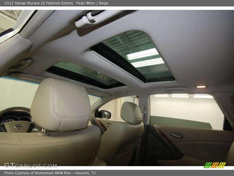 Pearl White / Beige 2012 Nissan Murano LE Platinum Edition