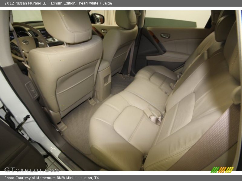 Pearl White / Beige 2012 Nissan Murano LE Platinum Edition