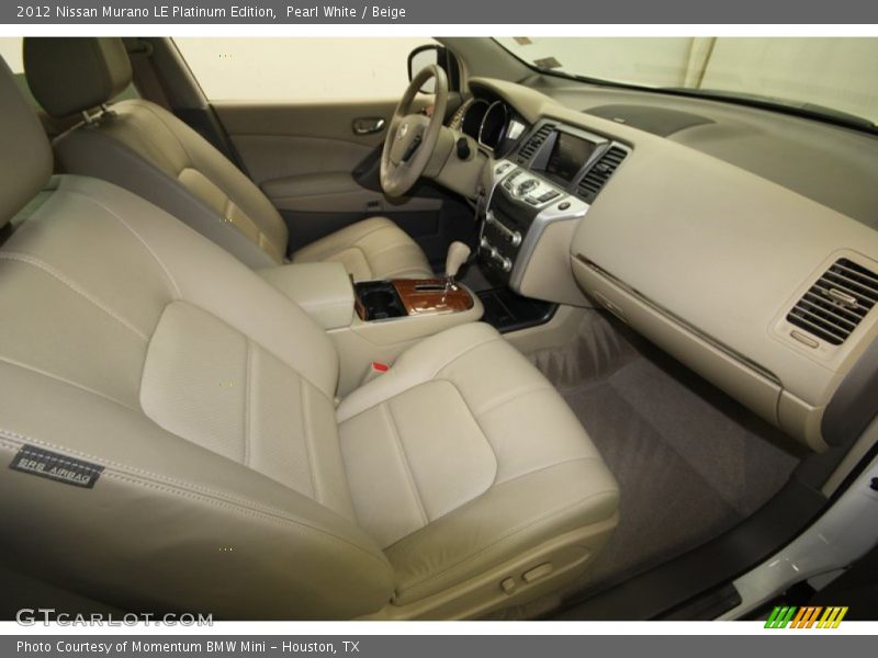 Pearl White / Beige 2012 Nissan Murano LE Platinum Edition