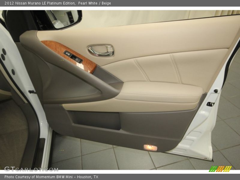 Pearl White / Beige 2012 Nissan Murano LE Platinum Edition