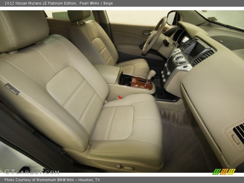 Pearl White / Beige 2012 Nissan Murano LE Platinum Edition