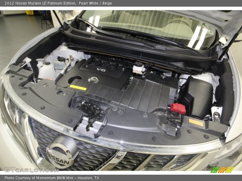 Pearl White / Beige 2012 Nissan Murano LE Platinum Edition