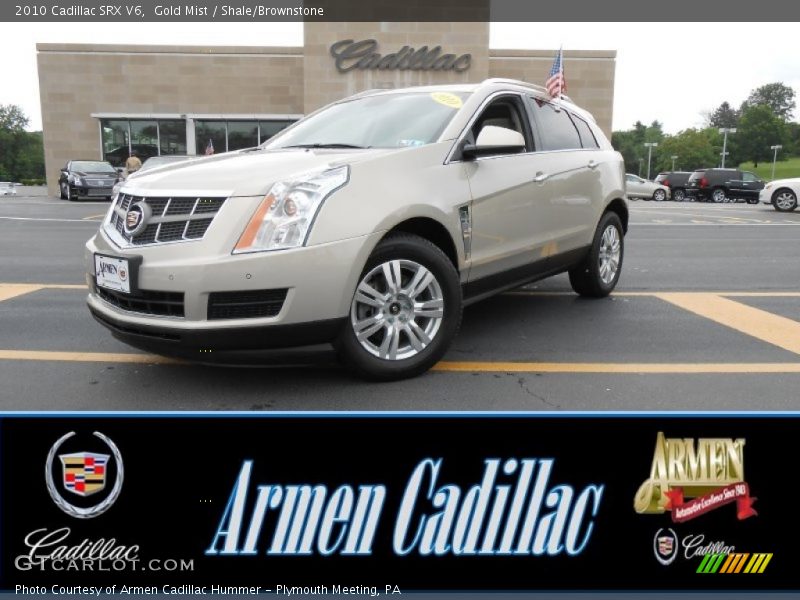 Gold Mist / Shale/Brownstone 2010 Cadillac SRX V6