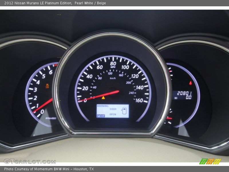 Pearl White / Beige 2012 Nissan Murano LE Platinum Edition