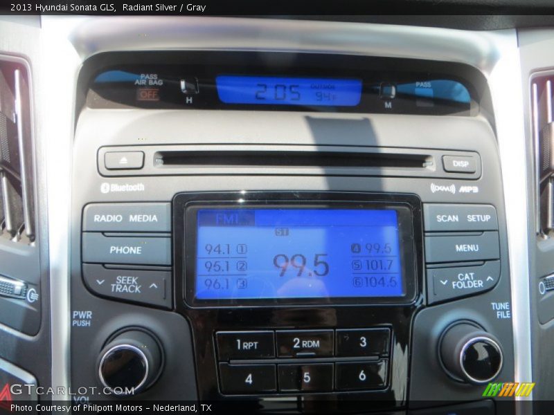 Radiant Silver / Gray 2013 Hyundai Sonata GLS