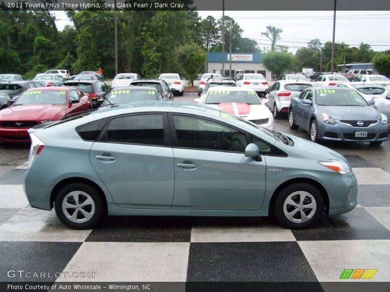 Sea Glass Pearl / Dark Gray 2013 Toyota Prius Three Hybrid