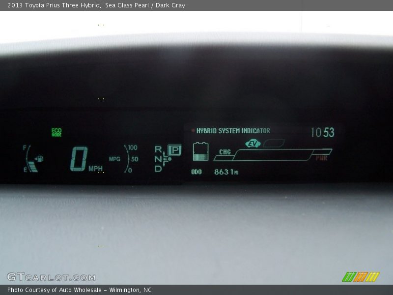 Sea Glass Pearl / Dark Gray 2013 Toyota Prius Three Hybrid