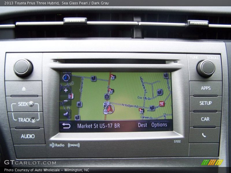 Sea Glass Pearl / Dark Gray 2013 Toyota Prius Three Hybrid