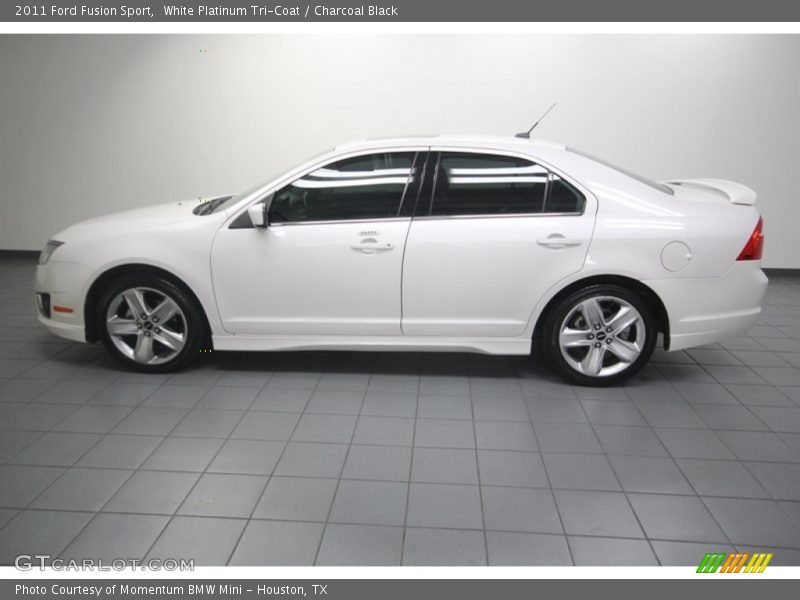 White Platinum Tri-Coat / Charcoal Black 2011 Ford Fusion Sport