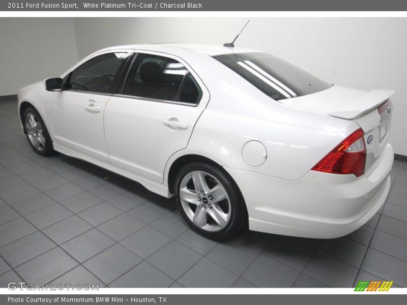 White Platinum Tri-Coat / Charcoal Black 2011 Ford Fusion Sport