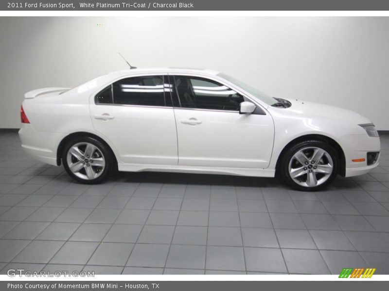 White Platinum Tri-Coat / Charcoal Black 2011 Ford Fusion Sport