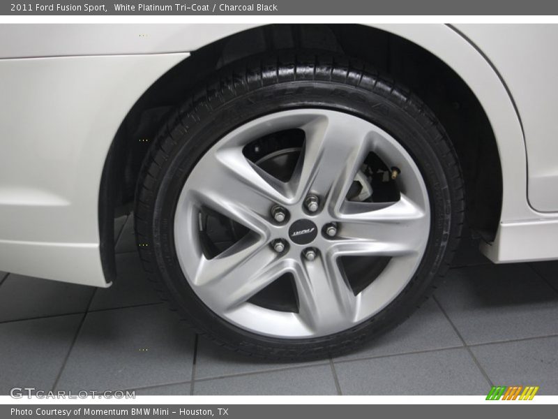 White Platinum Tri-Coat / Charcoal Black 2011 Ford Fusion Sport