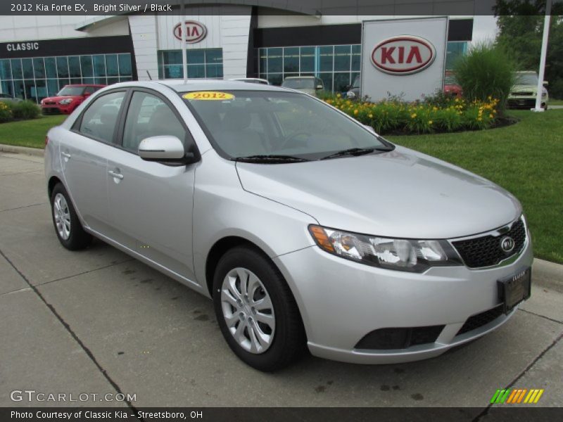 Bright Silver / Black 2012 Kia Forte EX