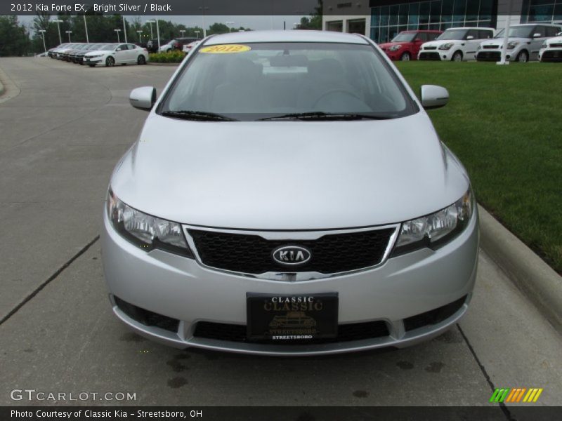 Bright Silver / Black 2012 Kia Forte EX