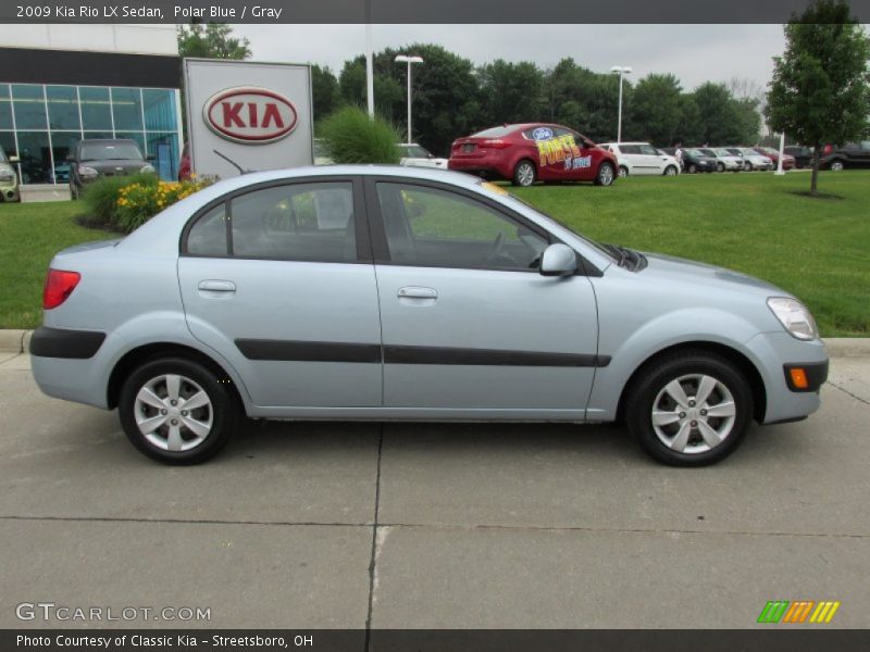 Polar Blue / Gray 2009 Kia Rio LX Sedan