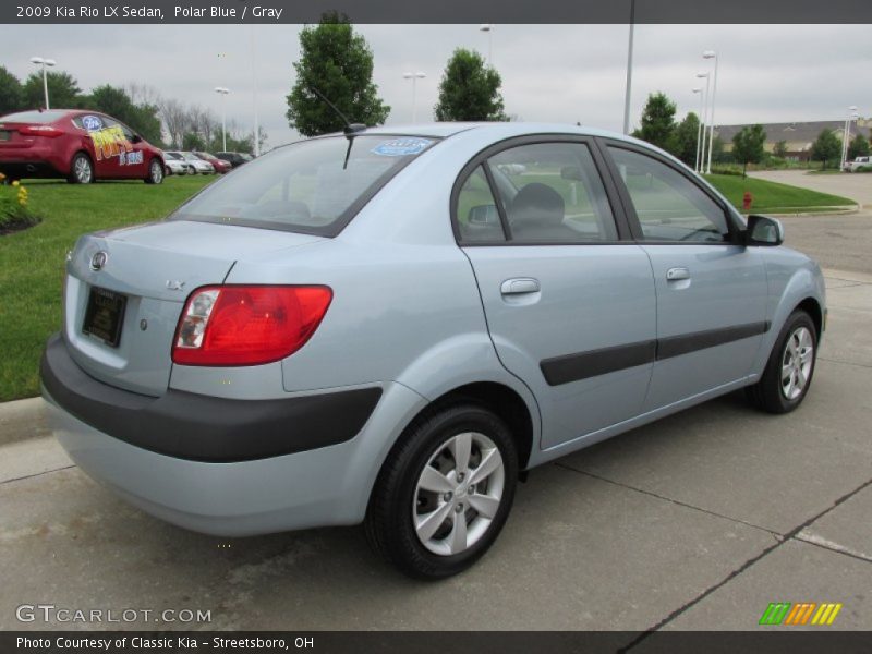 Polar Blue / Gray 2009 Kia Rio LX Sedan