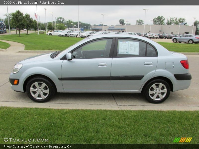 Polar Blue / Gray 2009 Kia Rio LX Sedan