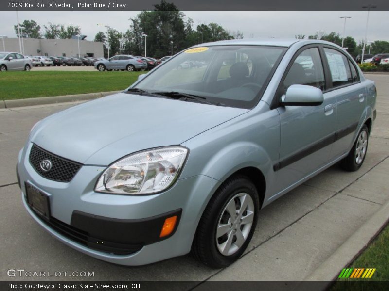 Polar Blue / Gray 2009 Kia Rio LX Sedan