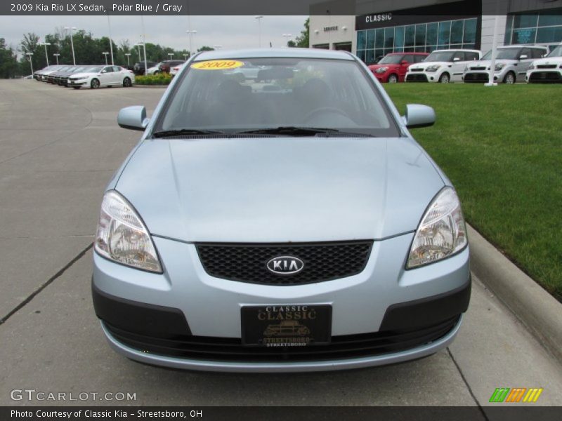 Polar Blue / Gray 2009 Kia Rio LX Sedan