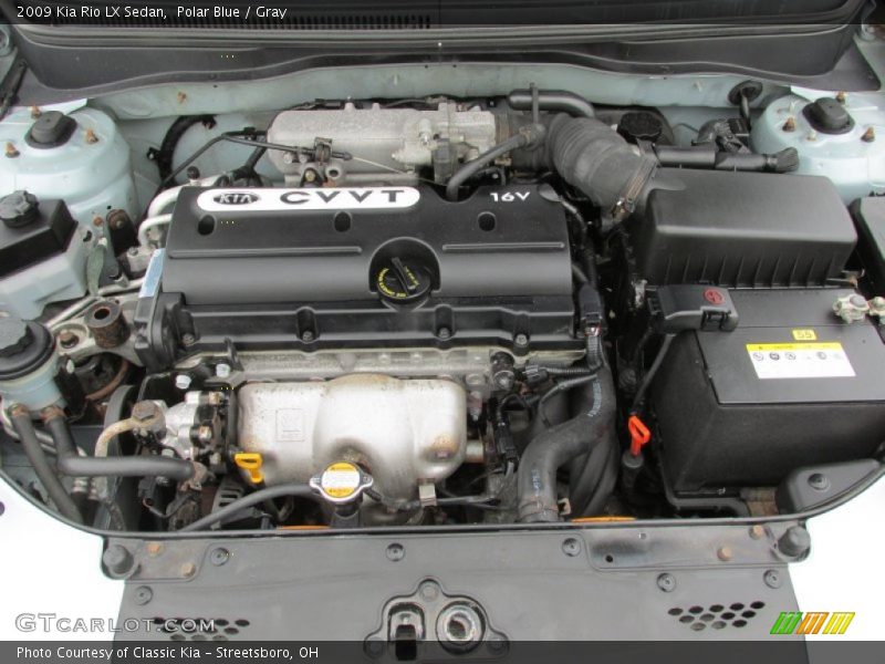 Polar Blue / Gray 2009 Kia Rio LX Sedan