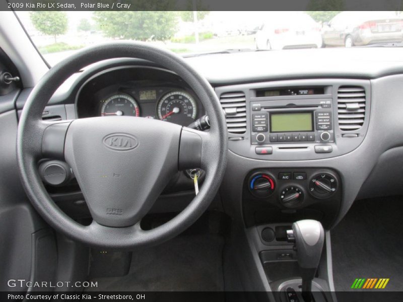 Polar Blue / Gray 2009 Kia Rio LX Sedan