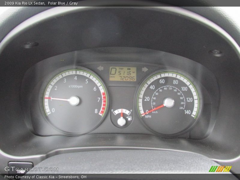 Polar Blue / Gray 2009 Kia Rio LX Sedan