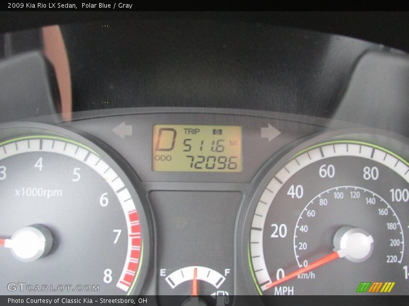 Polar Blue / Gray 2009 Kia Rio LX Sedan