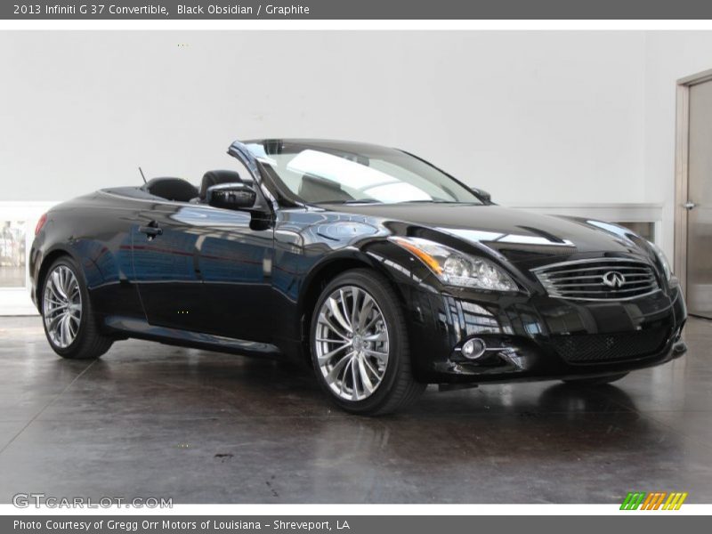 Black Obsidian / Graphite 2013 Infiniti G 37 Convertible