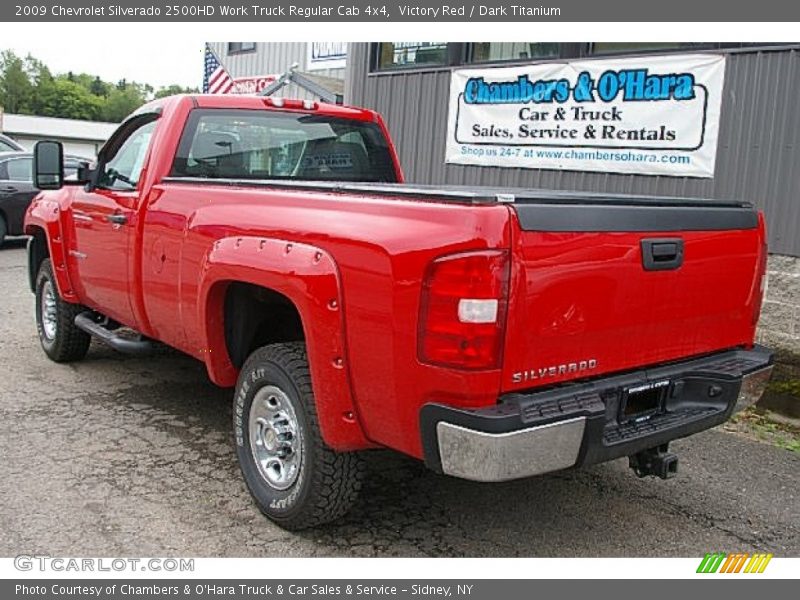 Victory Red / Dark Titanium 2009 Chevrolet Silverado 2500HD Work Truck Regular Cab 4x4