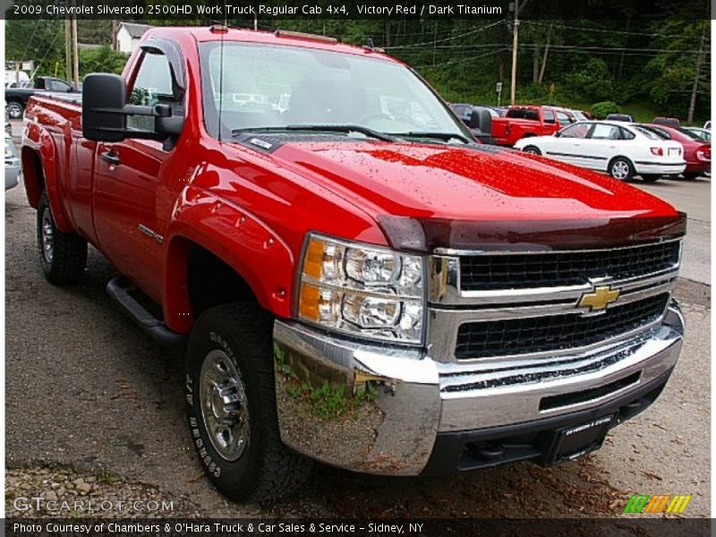 Victory Red / Dark Titanium 2009 Chevrolet Silverado 2500HD Work Truck Regular Cab 4x4