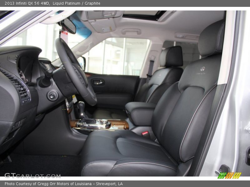 Front Seat of 2013 QX 56 4WD
