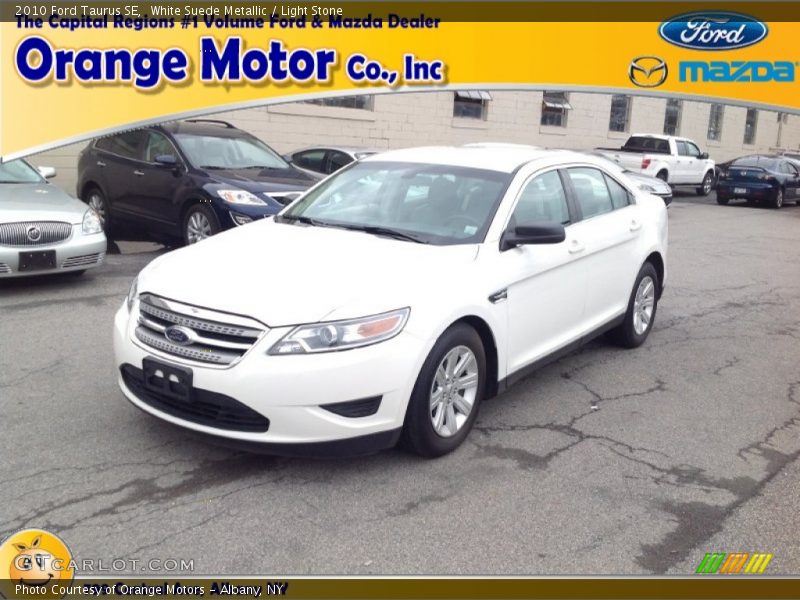 White Suede Metallic / Light Stone 2010 Ford Taurus SE
