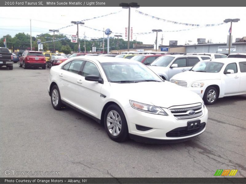 White Suede Metallic / Light Stone 2010 Ford Taurus SE