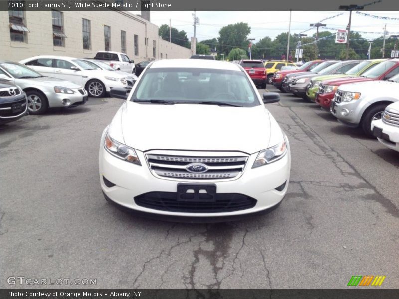 White Suede Metallic / Light Stone 2010 Ford Taurus SE