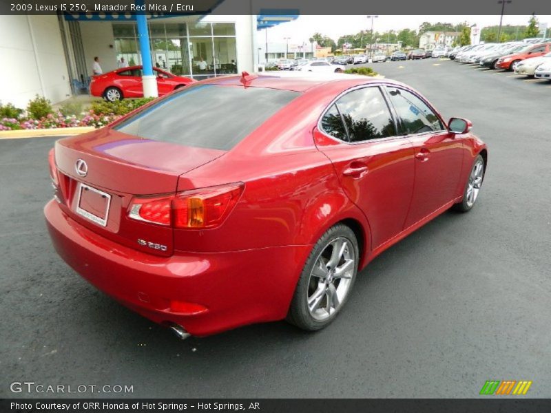 Matador Red Mica / Ecru 2009 Lexus IS 250