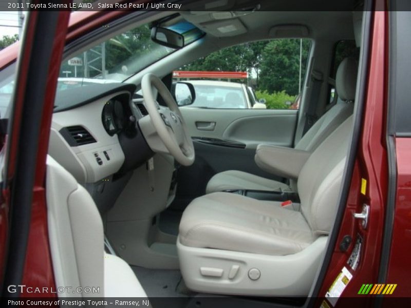 Salsa Red Pearl / Light Gray 2011 Toyota Sienna LE AWD