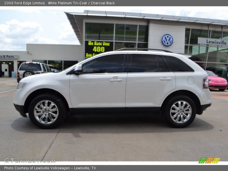 White Platinum Tri-Coat / Charcoal Black 2009 Ford Edge Limited