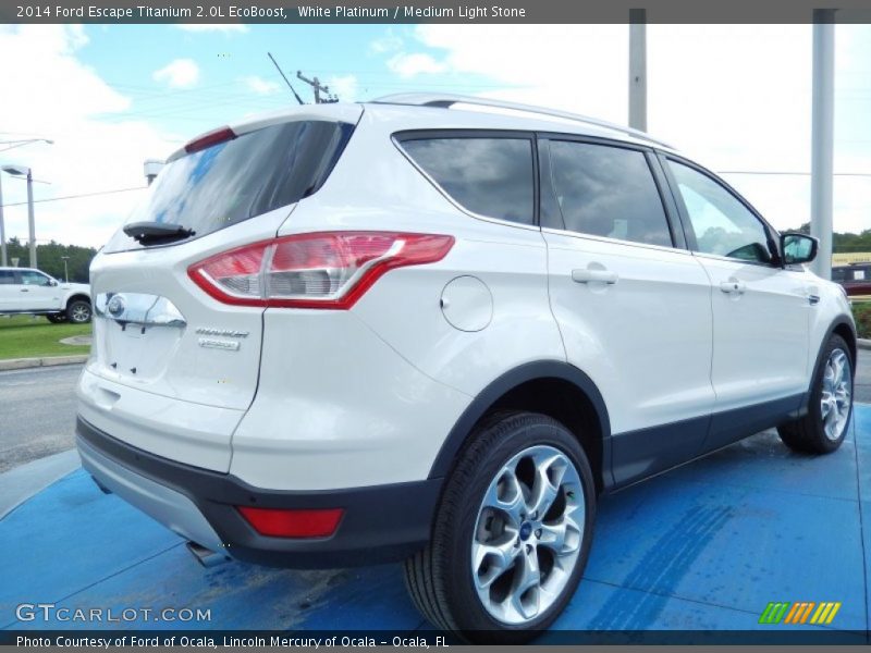 White Platinum / Medium Light Stone 2014 Ford Escape Titanium 2.0L EcoBoost