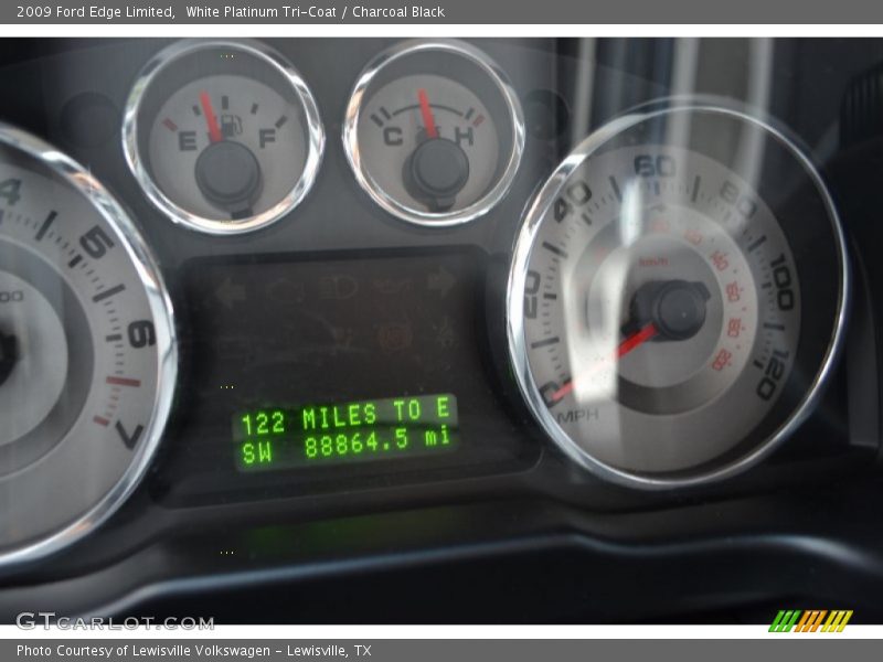 White Platinum Tri-Coat / Charcoal Black 2009 Ford Edge Limited