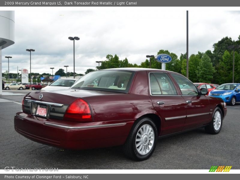 Dark Toreador Red Metallic / Light Camel 2009 Mercury Grand Marquis LS