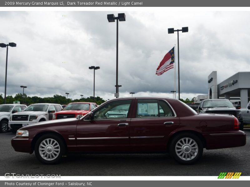 Dark Toreador Red Metallic / Light Camel 2009 Mercury Grand Marquis LS