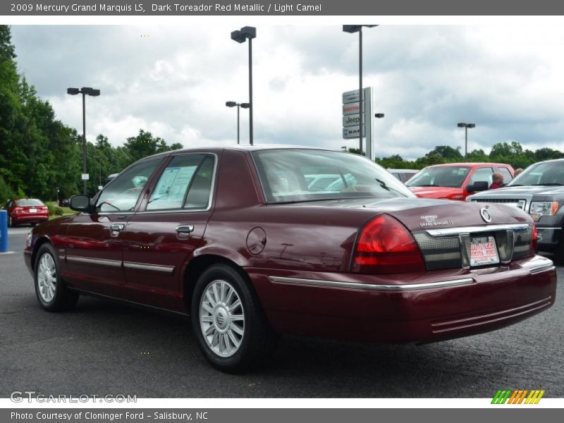 Dark Toreador Red Metallic / Light Camel 2009 Mercury Grand Marquis LS