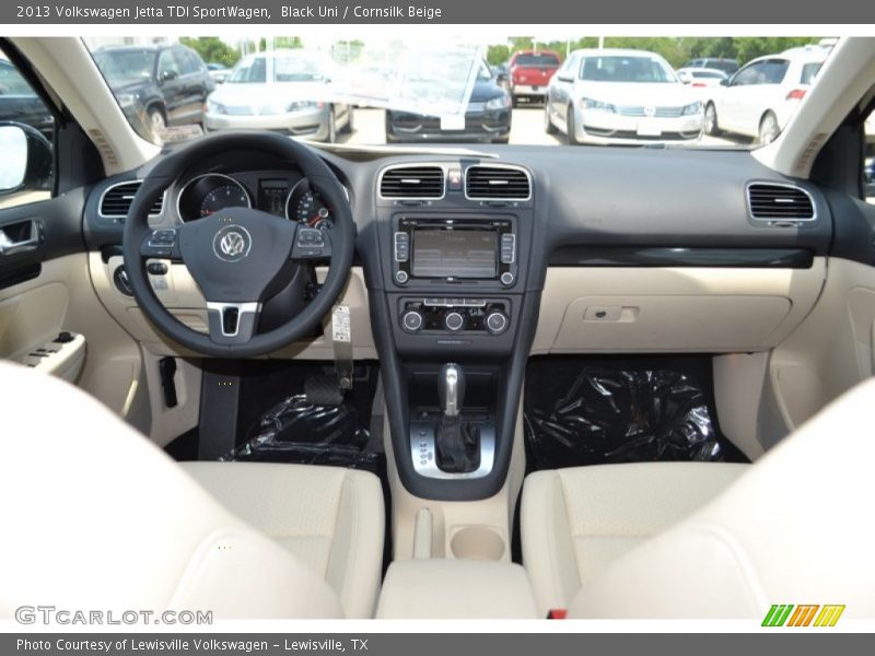 Black Uni / Cornsilk Beige 2013 Volkswagen Jetta TDI SportWagen