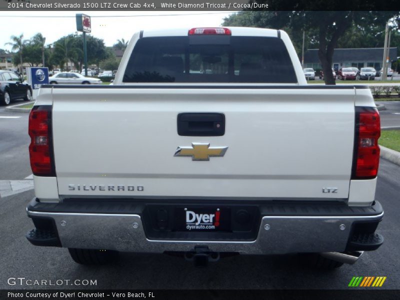 White Diamond Tricoat / Cocoa/Dune 2014 Chevrolet Silverado 1500 LTZ Crew Cab 4x4