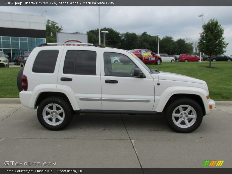 Stone White / Medium Slate Gray 2007 Jeep Liberty Limited 4x4