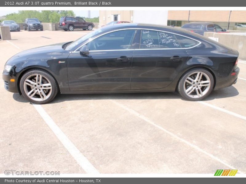 Brilliant Black / Black 2012 Audi A7 3.0T quattro Premium