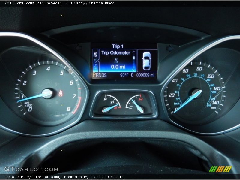Blue Candy / Charcoal Black 2013 Ford Focus Titanium Sedan